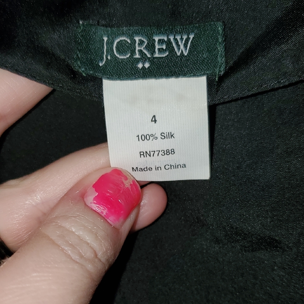 J. Crew Black Ruffle Sleeveless Blouse - Picture 2 of 4
